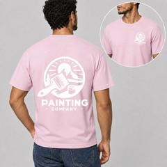 Mens Unisex Work T Shirt Custom Personalised Trade Logo Painter Plumber Mechanic