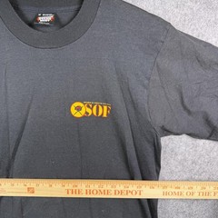 Vintage 80s SOF Soldier Of Fortune Magazine Screen Stars T-Shirt Black M