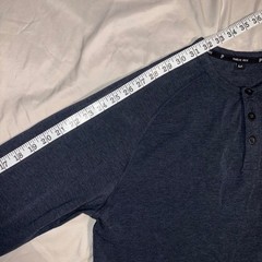 PUBLIC REC Henley Shirt Mens Medium Blue Long Sleeve Go-To Pima Cotton Tencel