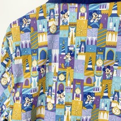 Disney Store Men Size Medium Shirt Button Down Top 50th Anniversary Blue Mickey