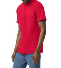 Brand New First Quality Gildan Red Heavy Cotton Adult Short Sleeve Tee, Size L.