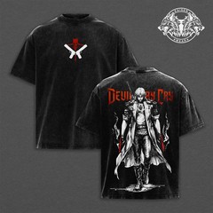 Devil May Cry Dante Acid Wash Vintage Graphic Apparel: Streetwear Oversized