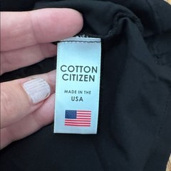 Cotton Citizen Hendrix Crew Long Sleeve Thermal Shirt Jet Black Men’s M NWT