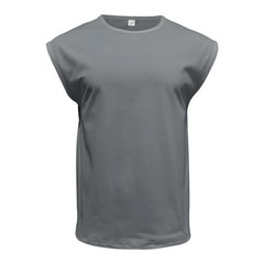 Men Summer Sleeveless Tank Top Loose Fit Solid Color Casual Shoulder Shirt