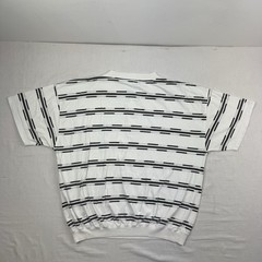 Vintage Le Tigre Shirt Adult XL Striped 1980s Elastic Waist Henley Neck Hipster