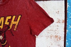 Men’s The Flash DC Comic T-Shirt Fitted Short Sleeve Crew Neck MEDIUM Red NEW