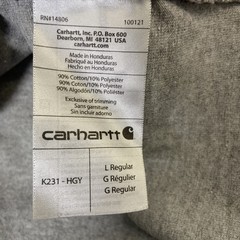 Carhartt Long Sleeve Shirt Mens L Large Regular Gray K231 HGY Logo Crew Neck Tee