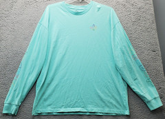 Weedsy Shirt Mens Size 2XL Multi Long Sleeve Medium Wash Crew Neck Logo Pullover