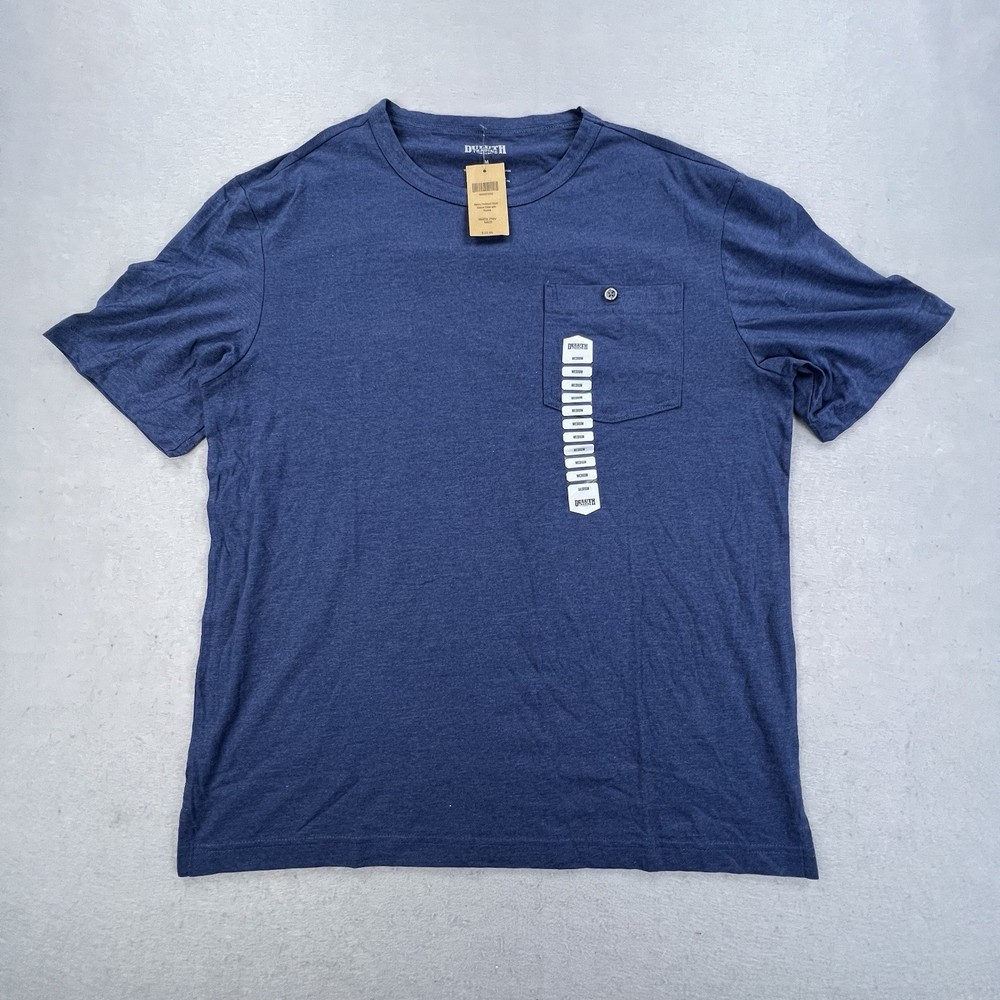 Duluth Tshirt Men’s Medium Blue Tri-Blend Crew Neck Short Sleeve Soft Casual