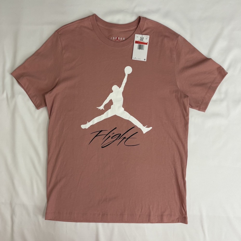 Nike Air Jordan Men’s Pink T-Shirt Jumpman Logo Sz Large NEW AO0664-685