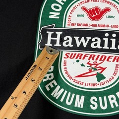 Suna Mens 2XL Black Long Sleeve Hawaiian Surfrider North Shore Graphic T-Shirt