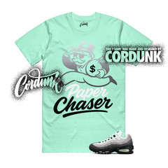 Air Max 95 Fresh Mint Big Bubble Green Foam Grey OG T Shirt Match PAPER