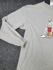 AND1 Shirt Mens Large Gray Long Sleeve Basketball Player Graphic Tee T-Shirt