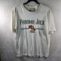 VTG 80s Panama Jack Shirt Mens Large *Fits As Small Grey Single Stitch USA