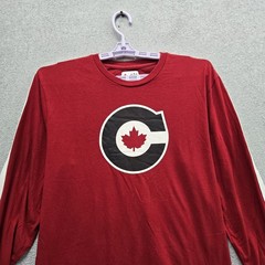 Olympics Men Shirt L/G Red Team Canada Maple Leaf Tee Logo Pullover