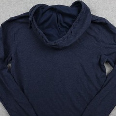 Vince Hoodie Shirt Mens Small Casual Lightweight Layered Lined Blue Long Sleeve