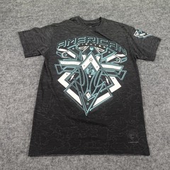 American Fighter Graphic T-shirt Mens Medium Gray Heather Cotton/Polyester MMA