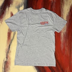 Costa Del Mar Flag Logo Heather Gray Medium T Shirt NEW NO TAG -Costalife