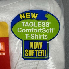 VTG Hanes T-Shirt Men M 38-40″ White 5 Pack V-Neck Tagless Cotton 777P5 NOS 2006