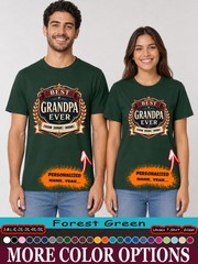 Personalized Best Grandpa Ever Shirt, Custom Name Fathers Day Tee