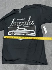 CHEVROLET IMPALA Officially Licensed T-Shirt Black Size Large