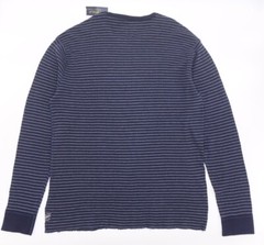 Polo Ralph Lauren Waffle Long Sleeve Henley Triped Cassic Navy Men’s XL