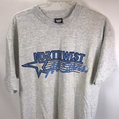 Vintage Single Stitch T shirt Screen Stars USA XL Northwest Allstars Marled Gray