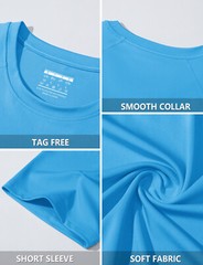 UPF 50+ Mens Performance Sun Shirts Short Sleeve Quick Dry Summer Gym Sport Tops