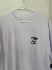 Travis Mathew Men’s T-shirt Always On Vacation Born on the fourth White Size L