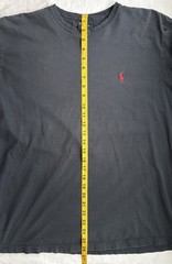 Men’s Vintage Polo by Ralph Lauren Shirt Medium Black W/Red Logo 90s