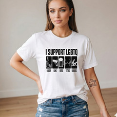 I Support LGBTQ T-Shirt Pride Month Graphic Tee Social Justice Tee Gift For Him