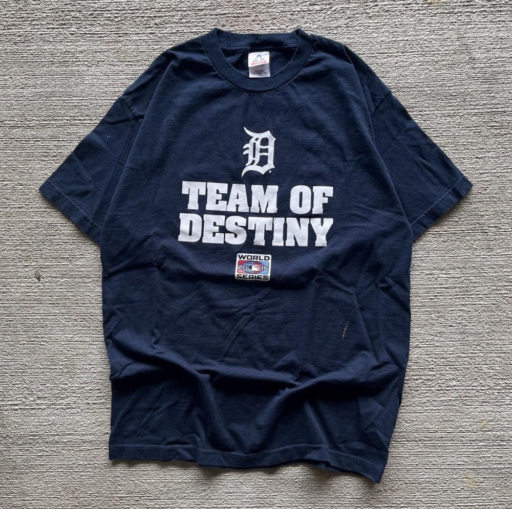 Alstyle Vintage Y2K Detroit Tigers “Team of Destiny” MLB Graphic T-Shirt Men’s L