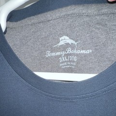 Tommy Bahama Bali Skyline Tee Crew Neck Pocket 3XL/3TG Blue Solid Tee