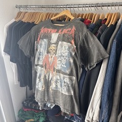 Vintage Faded Metallica Ringmaster AOP Band Tee Size XL RARE Thrashed 90s