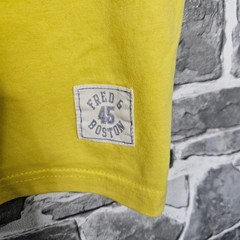 Fred & Boston T-Shirt Mens XXL Yellow with Navy Logo Cotton