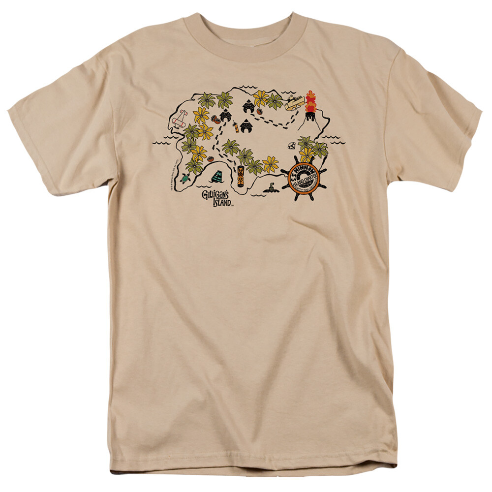 Gilligan’s Island Island Map Licensed Adult T-Shirt