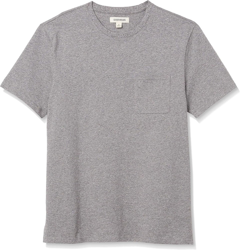 Goodthreads Men’s Heavyweight Oversized Short-Sleeve Crewneck/Pocket T-Shirt S