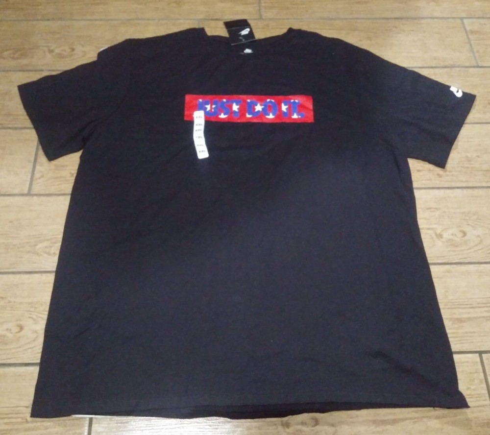 Nike Americana Just Do It Black T-Shirt AV3618-806 Men’s Size 2X