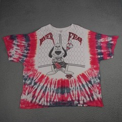 Vintage Underdog Shirt Mens 2XL Red Tie Dye Never Fear MMA Dog Cage Fighting