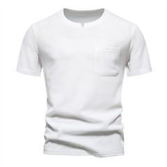 Men Short Sleeve Fashion T-Shirt Classic Casual Slim V-neck Shirts Jogger Top