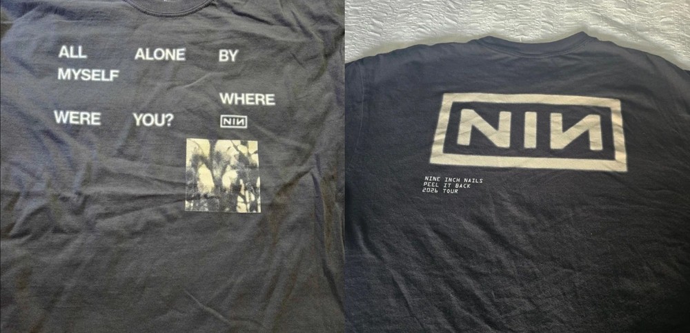 Nine Inch Nail NIN Peel It Back Tour 2026 Lyric Somewhat Damaged T-shirt S-5XL