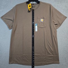 CARHARTT FAST DRY Shirt Mens XL Brown FORCE WORK Stretch Relaxed Fit Sun NWT