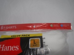 Short Sleeve T-Shirt Men’s Size L 42-44 value pack of 6 Tagless