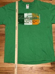 Vintage 2005 Budweiser Beer Green T Shirt Mens XL St Patricks Day Irish Y2K