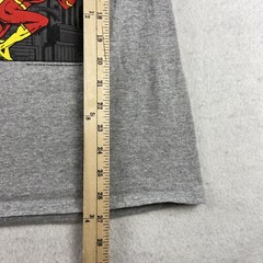 The Flash Shirt Adult Large Gray Graphic Crew Neck Preshrunk Cotton Super Hero