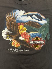 Vintage 90s Harley Davidson T Shirt Mens XL Eagle Pacific Honolulu Hawaii USA