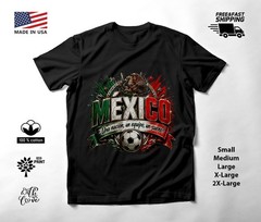 MEXICO – NEW World Cup 2026 Football Soccer Fans Black T-Shirt Tee Shirt
