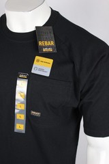 Ariat Men’s Rebar Cotton Strong Workhog Shirt Short Sleeve Black 10054446
