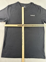 Hurley Graphic Tee XL Black Cotton Crewneck Logo Breathable Lightweight