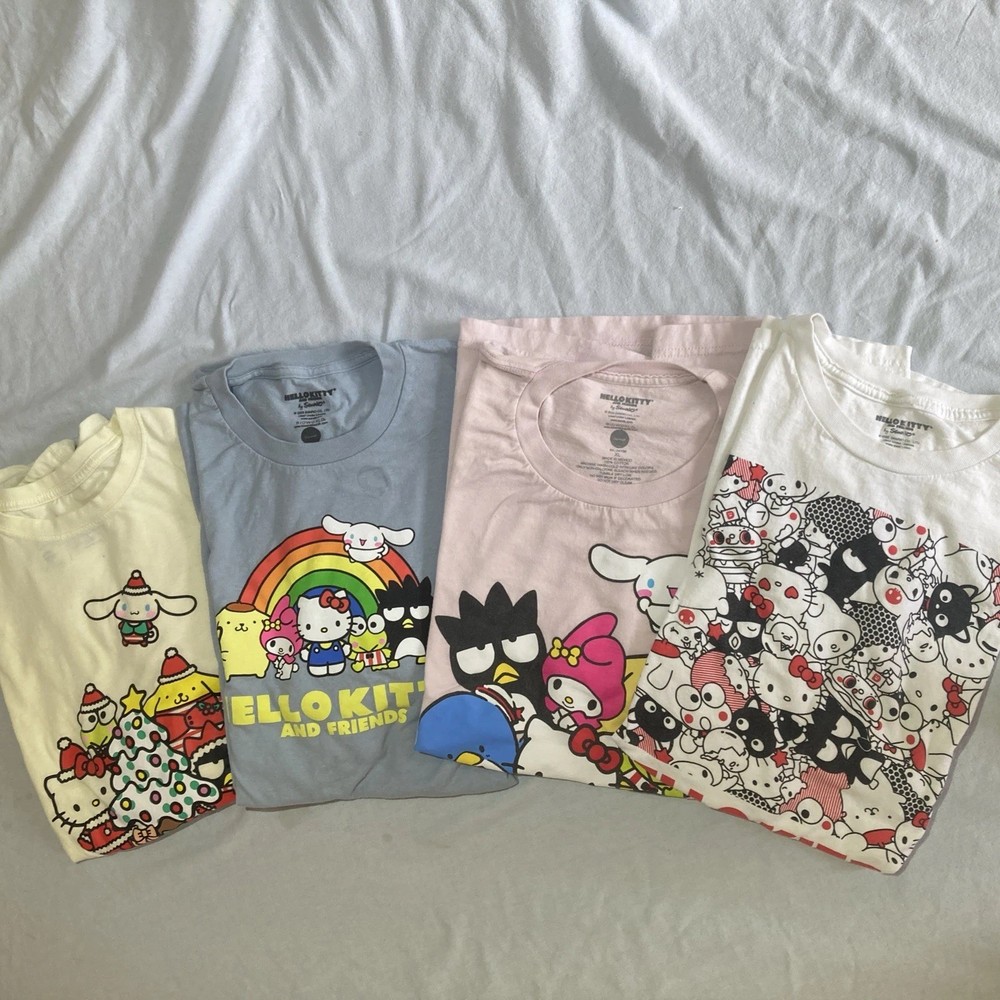 Sanrio Hello Kitty and Friends XL Lot 4 T-Shirts